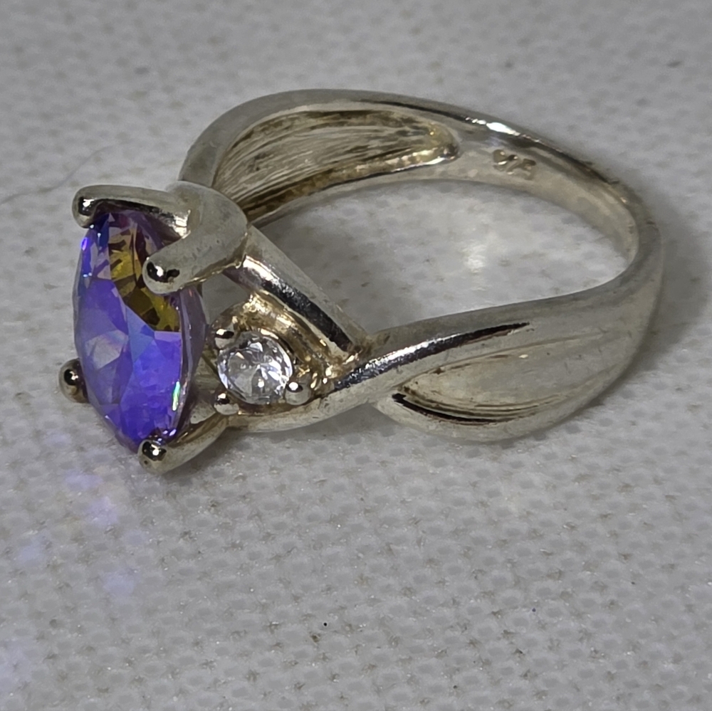 Mercury Mist Topaz Designer Signed Ring - Picture 4 of 8